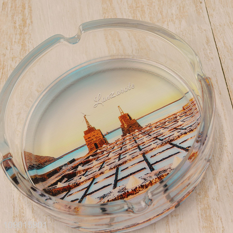 Online Wholesale Round Glass Ashtray Indoor Outdoor Cigarette Ashtray