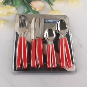 High Quality 16PCS Stainless Steel Flatware Set for Home Restaurant