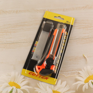 Factory Price 18mm Carbon Steel Retractable Snap-Off Utility Knife for Cardboard