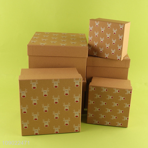 New Arrival 7PCS Christmas Gift Boxes Stackable Gift Boxes with Lids