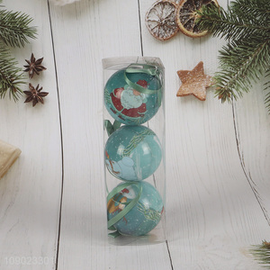 Hot selling 3pcs round Christmas tree decoration hanging Christmas ball