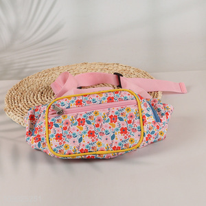 Factory wholesale flower pattern portable women chest pack <em>belt</em> bag waist bag