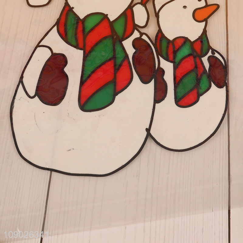 Good Quality PVC Christmas Window Clings Reusable Cartoon Window Decals