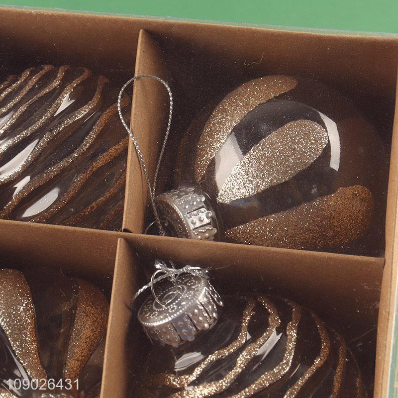 Popular products 9pcs hanging Christmas ball PET Christmas hanging ornaments set