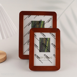 China factory rectangle wooden tabletop decoration photo frame picture frame