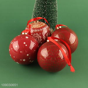 Top quality red Christmas tree hanging ornaments Christmas ball for decoration