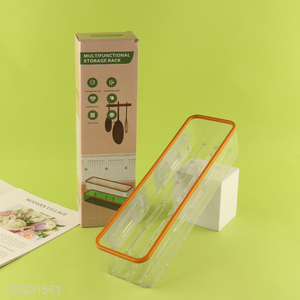 Popular products clear multifunctional storage rack drain storage box