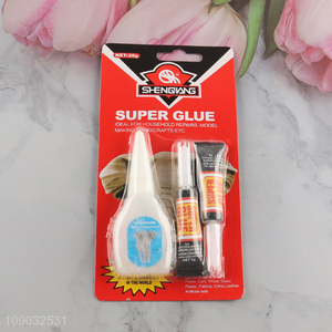 New arrival 3pcs multipurpose super glue for wood glass and leather