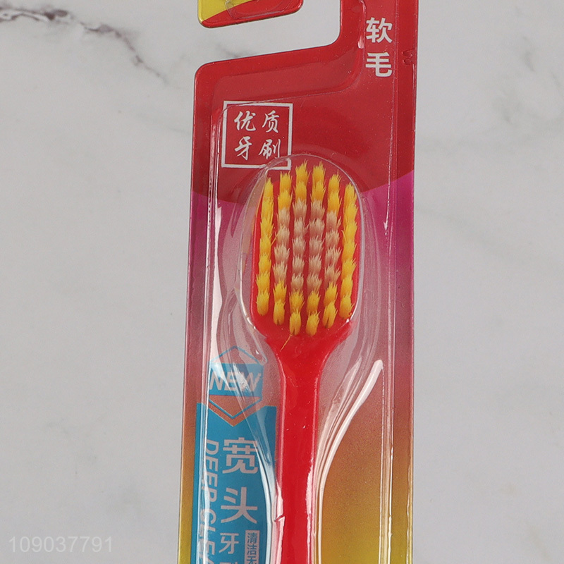 High Quality Soft Bristles Manual Toothbrush with Non-Slip Handle for Women Men