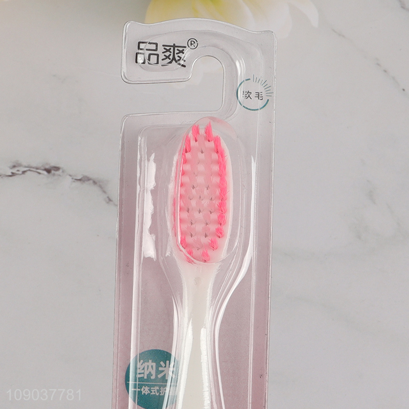 Factory Price Soft Bristles Toothbrush with Comfortable Handle for Men Women