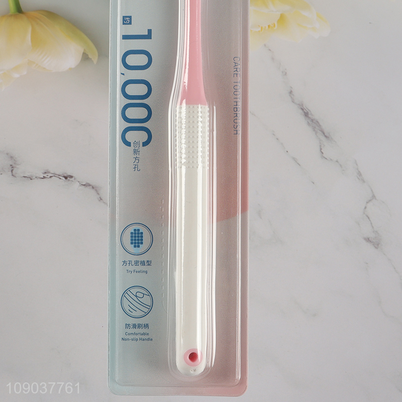 New Product 3-Sided Toothbrush Manual Toothbrush with Soft Britles for Adults