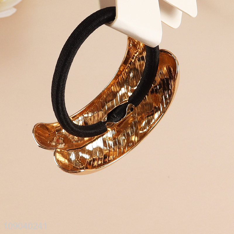 Factory Price Gold Hair Ties Elastic Metal Hair Ties for Women Girls