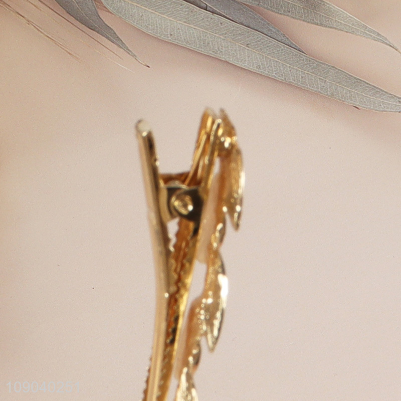 Factory Price Gold Metal Hair Clip Trendy Zinc Alloy Hair Accessories