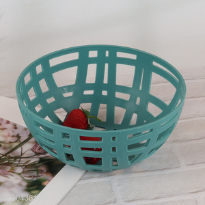 Hot Sale Hollowed Out Fruit Storage Basket Plastic Fruit Washing Basket