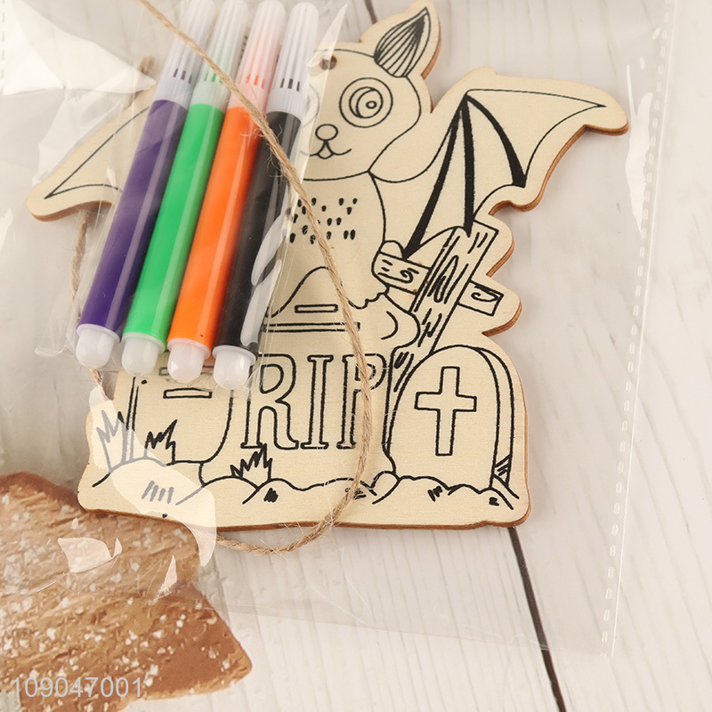 New products holiday Halloween decoration wooden diy painting board