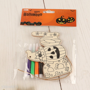 Most popular Halloween decoration kids wooden diy painting board for sale