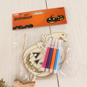 Hot products pumpkin shape wooden diy painting board painting toys