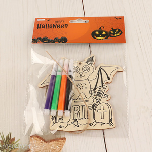 New products holiday Halloween decoration wooden diy painting board