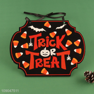 China supplier wooden door sign wooden Halloween hanging ornaments for decoration