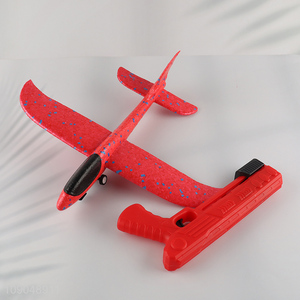 Factory price kids foam plane launcher outdoor toy for sale