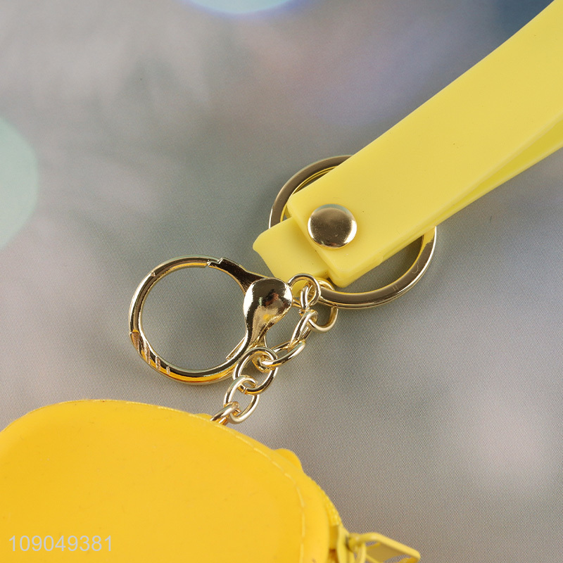 Good selling portable silicone pendant coin purse keychain for gifts