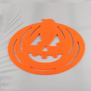 High Quality Halloween Placemats Non-Woven Pumpkin Placemats Non-Slip Pumpkin Coasters