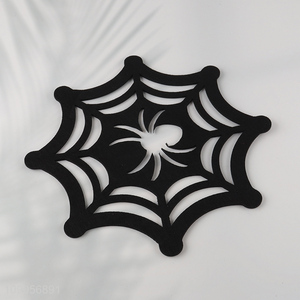 High Quality Halloween Placemats Non-Woven Spider Web Placemats Halloween Table Decoration