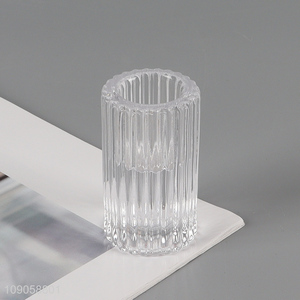 Hot products tabletop decor clear <em>glass</em> <em>candlestick</em> candle holder for sale