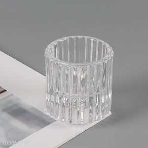 Best selling clear <em>glass</em> <em>candlestick</em> candle holder scented candle holder