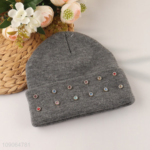 New Product Winter Knitted Hat Cuffed Beanie Hat for Women and Girls