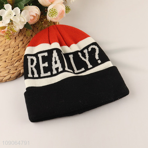 Wholesale Winer Hat Outdoor Windproof Beanie Cap Jacquard Hat for Men