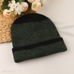 High Quality Winter Hat Knitted Beanie Hat Cuffed Beanie Cap for Men