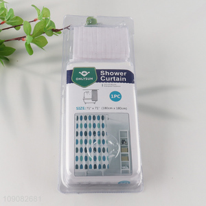 Latest products waterproof bathroom accessoriesPE <em>shower</em> <em>curtain</em> with hook