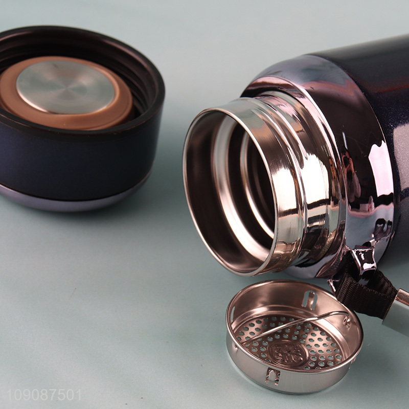 Hot Selling 600ML Stainless Steel Insulated Water Bottle with Tea Strainer