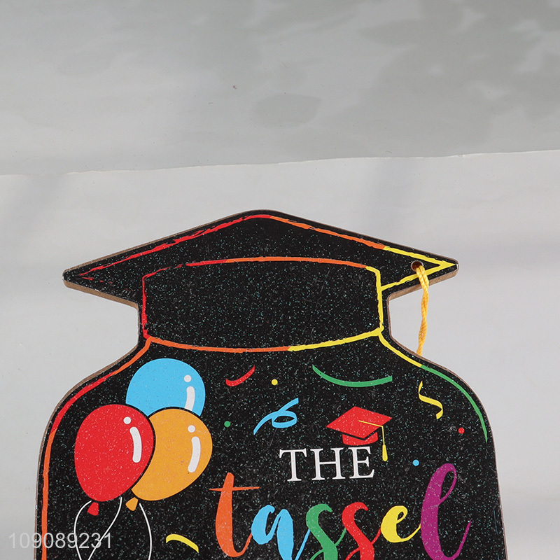 Factory price wooden crafts home decor wall decor for graduation party