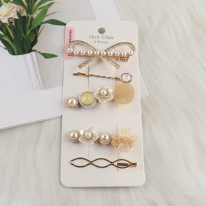 Best selling 5pcs fashionable ladies hair clips hairpin hair accessories
