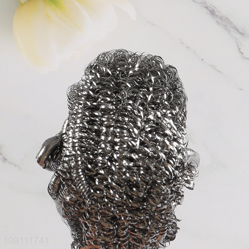 Factory Price 3 Pieces Stainless Steel Wool Scrubbers Kitchen Cleaning Tools