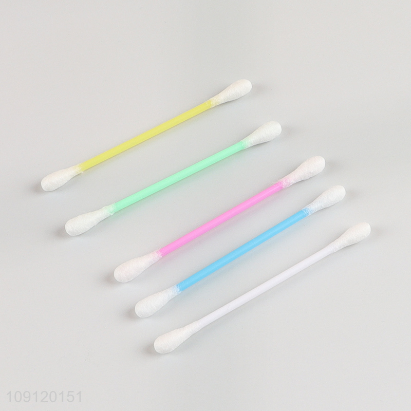 Good Quality 200 Pieces Cotton Buds Natural Cotton Swabs with Plastic Stick