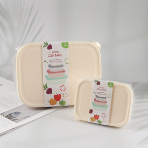 Promotional 3PCS  Plastic Food Storage Containers Leakproof Meal Prep Containers