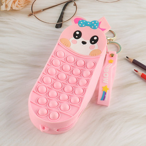 New Product Silicone Pencil Case Pop It Sensory Toy Pencil Case