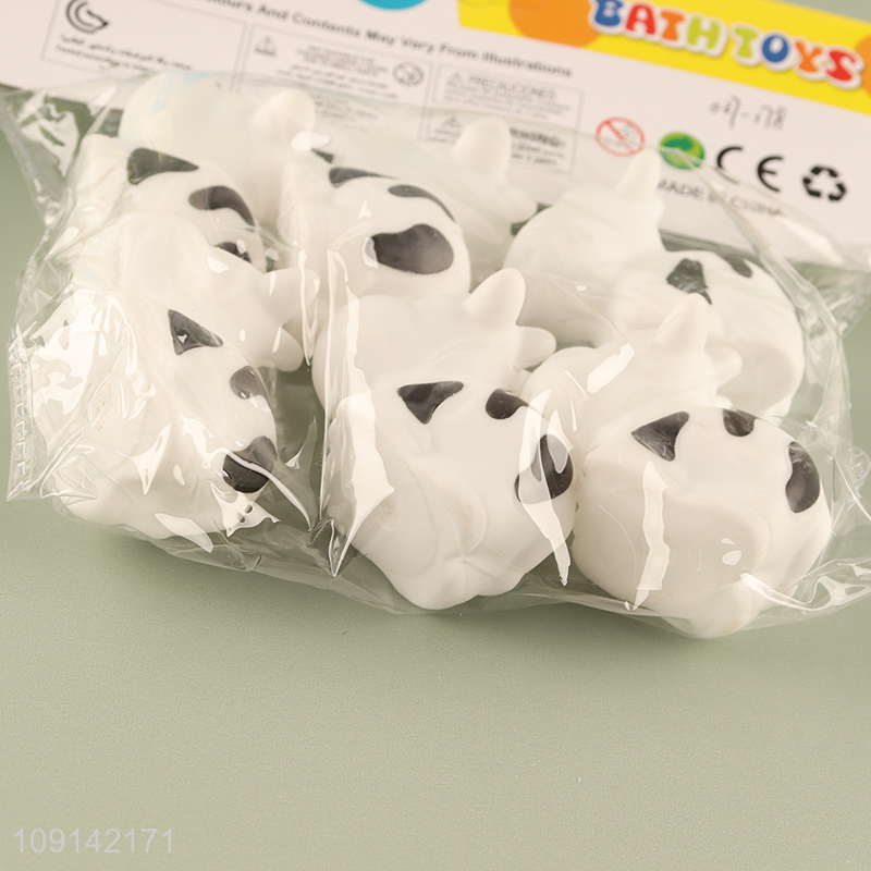 Online Wholesale 6PCS Baby Bath Toys Squeaky Dairy Cow Bath Tub Toys