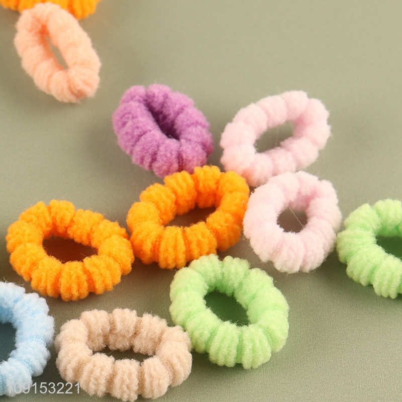 Hot Sale 100PCS Small Hair Ties Fluffy Elastic Ponytail Holders for Kids