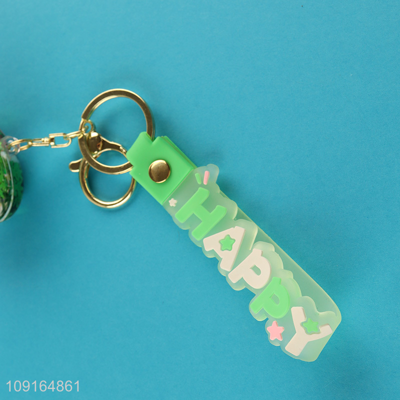 Low price plastic creative pendant keychain key ring