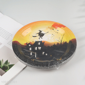 Low Price 20 Pieces Halloween Party Plates Disposable <em>Paper</em> Plates Dessert Plates