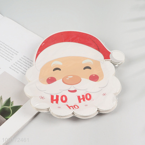 Good Quality 10 Pieces Christmas <em>Paper</em> Plates Disposable Santa Plates <em>Paper</em> Plates