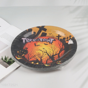 Factory Price 20 Pieces Halloween Party <em>Paper</em> Plates Disposable <em>Paper</em> Dessert Plates