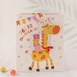 New arrival cartoon giraffe <em>paper</em> <em>bag</em> gifts packaging <em>bag</em>