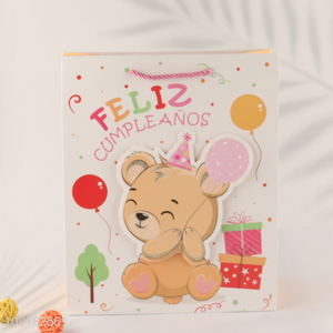 Low price cartoon bear <em>paper</em> <em>bag</em> gifts packaging <em>bag</em> for sale