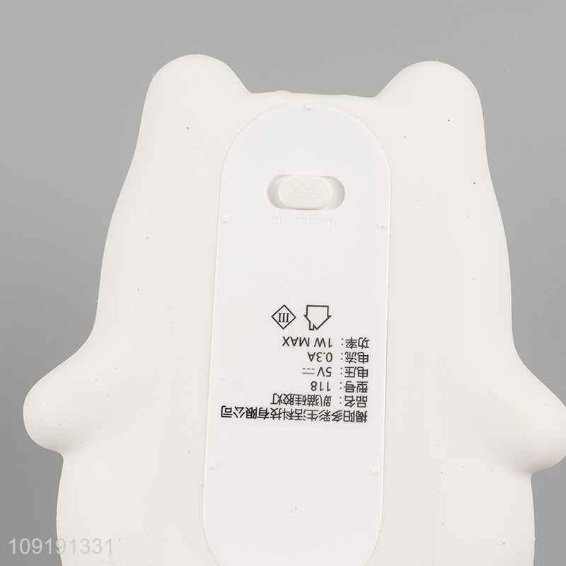 Top selling cartoon lying cat silicone lamp night lights for household