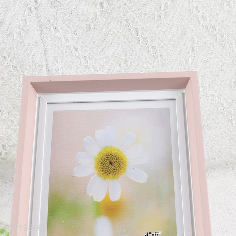 Factory price rectangle desktop decor 4*6inch photo frame picture frame
